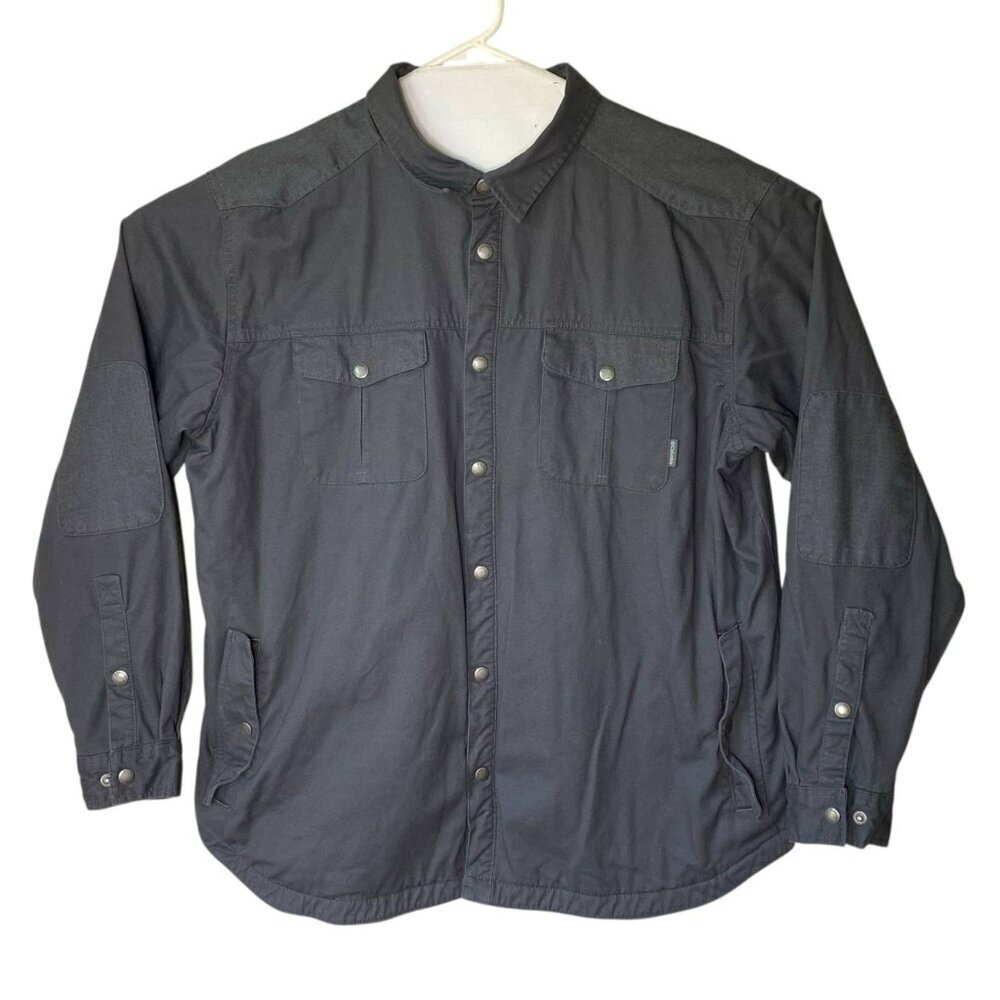 Columbia Hyland Woods Size 2XL Long Sleeves Front Snap Shirt Jacket Fleece Lined